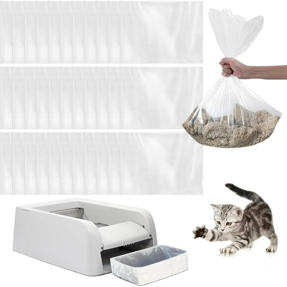 30 Count  Litter Box Bags Liners Compatible with Petsafe Self-Cleaning  Litter Box,Easy Clean & Replaceable  Bag