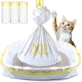 thumbnail image 1 of 30 Count  Litter Liners Large,   Resistant Heavy Duty  Litter Bags with Drawstring, Extra-Thick Kitty Litter Box Bags-36" x 18", 1 of 6
