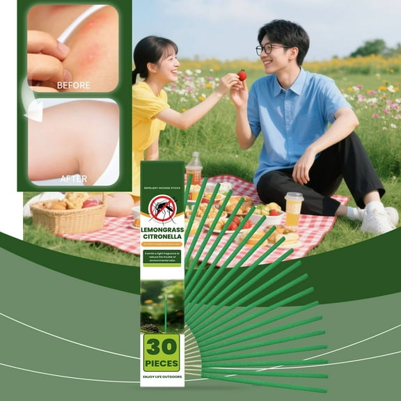 30-Count Mosquito Sticks per Box, Incense Stick Mosquito Coils for Outdoor Courtyard Protection Against Mosquitoes and Insects