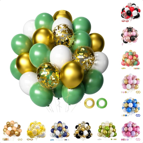 30 Count Polyester Balloon Set for Party Decorations - Helium Safe Balloons Easy to Inflate for Birthday Wedding Holiday Celebration Supplies and Event Decor
