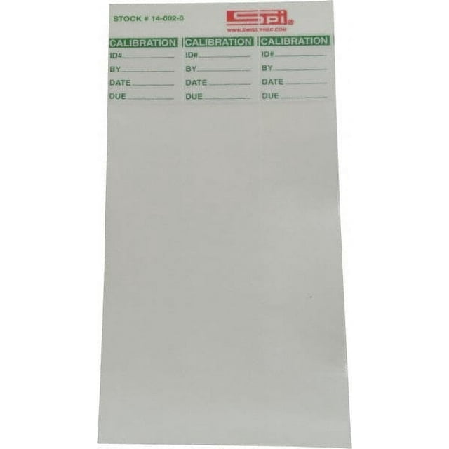 30 Count SPI WrapUp Calibration Labels, 1" x 1" WriteOn Area, Green