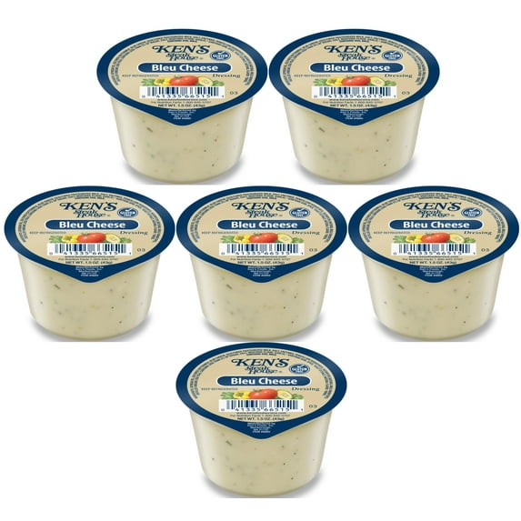 30 Count | Salad Dressing Dipping Sauce Portion Cups | Single Serve Packets (Blue Cheese)