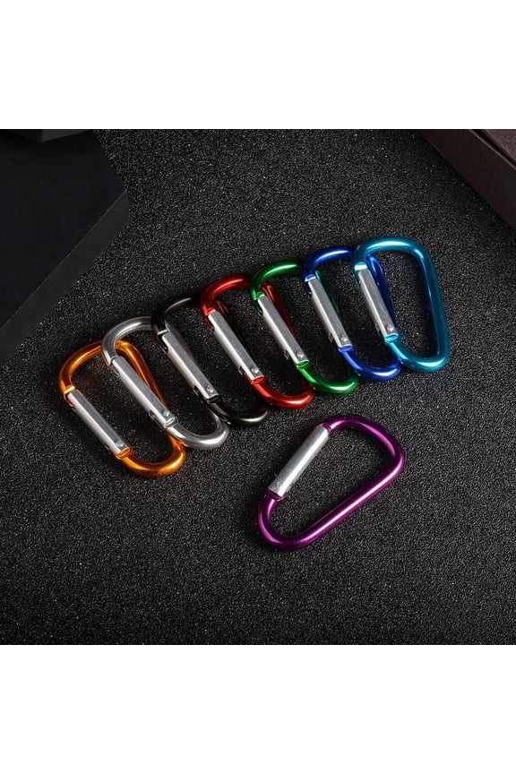 30 Counts Aluminum Carabiner Clip D Ring Carabiners Small Carabiner Keychain Spring Snap Hooks, Mini Carabiner Clip Set for Keys, Dog Leash, Camping Hiking Accessories-Random color