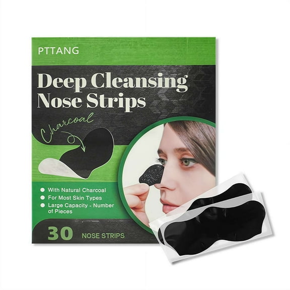 30 Counts Blackhead Pore Strips, Blackhead Remover Deep Cleansing Charcoal Strips