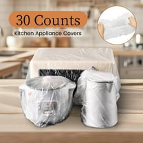 30 Counts Clear Disposable Dust Cover,Thickened Appliance Dust Covers for Kitchen Household Furniture，Dustproof with Elastic for Air Fryer, Blender, Oven, Pressure Cooker, Slow Cooker Accessories