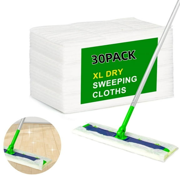 30 Counts Disposable Dusting Cloths,Pet Hair Dust Heavy Duty Dry Floor Cloth Refills for Floor,Compatible with Sweeper Mop(Mop is not Included)