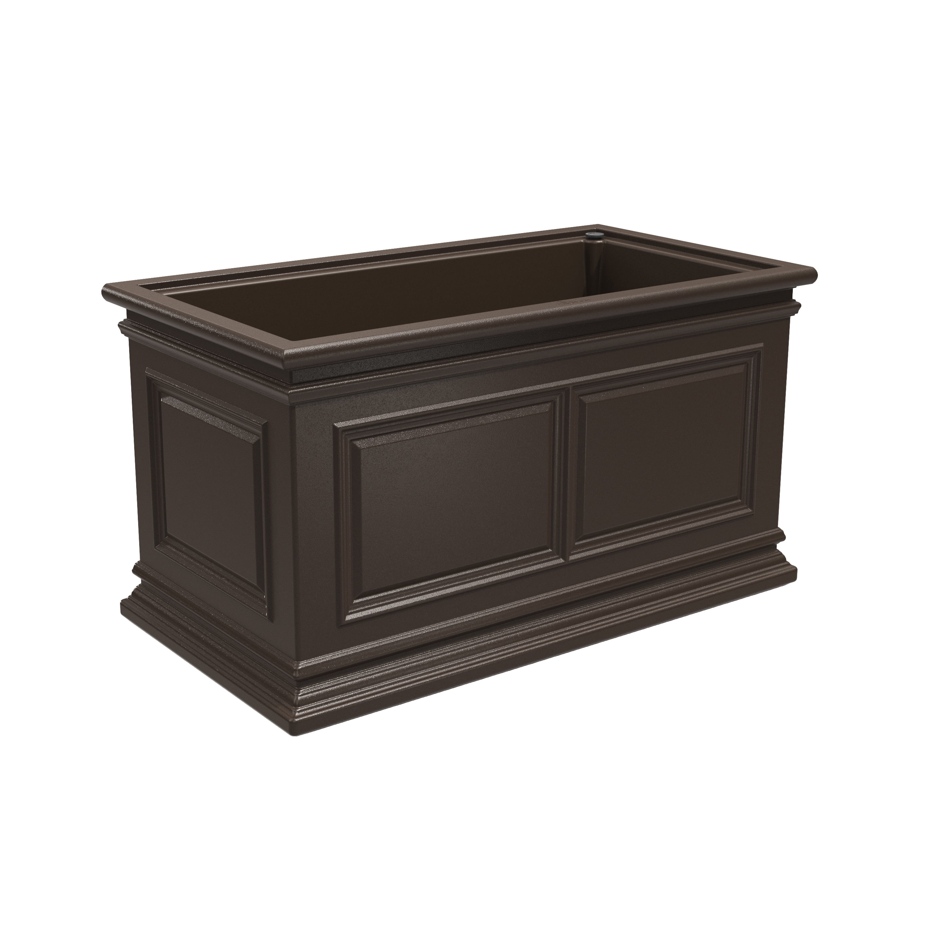 Algreen Covington 27" Self-Watering Planter, Trough, Brownstone Resin