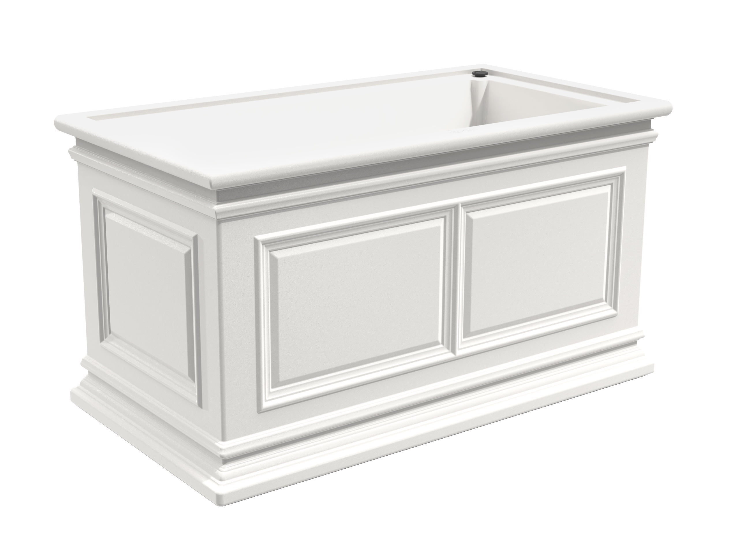 White Large Rectangular Self-Watering Outdoor Planter Box