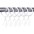 thumbnail image 1 of 30 Curtain Rings and 30 Curtain Pin Hooks - 30mm Diameter - For Window, Door, Shower Curtains - Black, 1 of 14