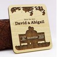 thumbnail image 1 of 30 Custom Engraved Wooden Magnets Rustic Wedding Save The Date Wooden Magnets Persoanlized Gift, 1 of 2