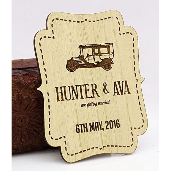 30 Custom Engraved Wooden Magnets Rustic Wedding Save The Date Wooden Magnets Personalized Gift