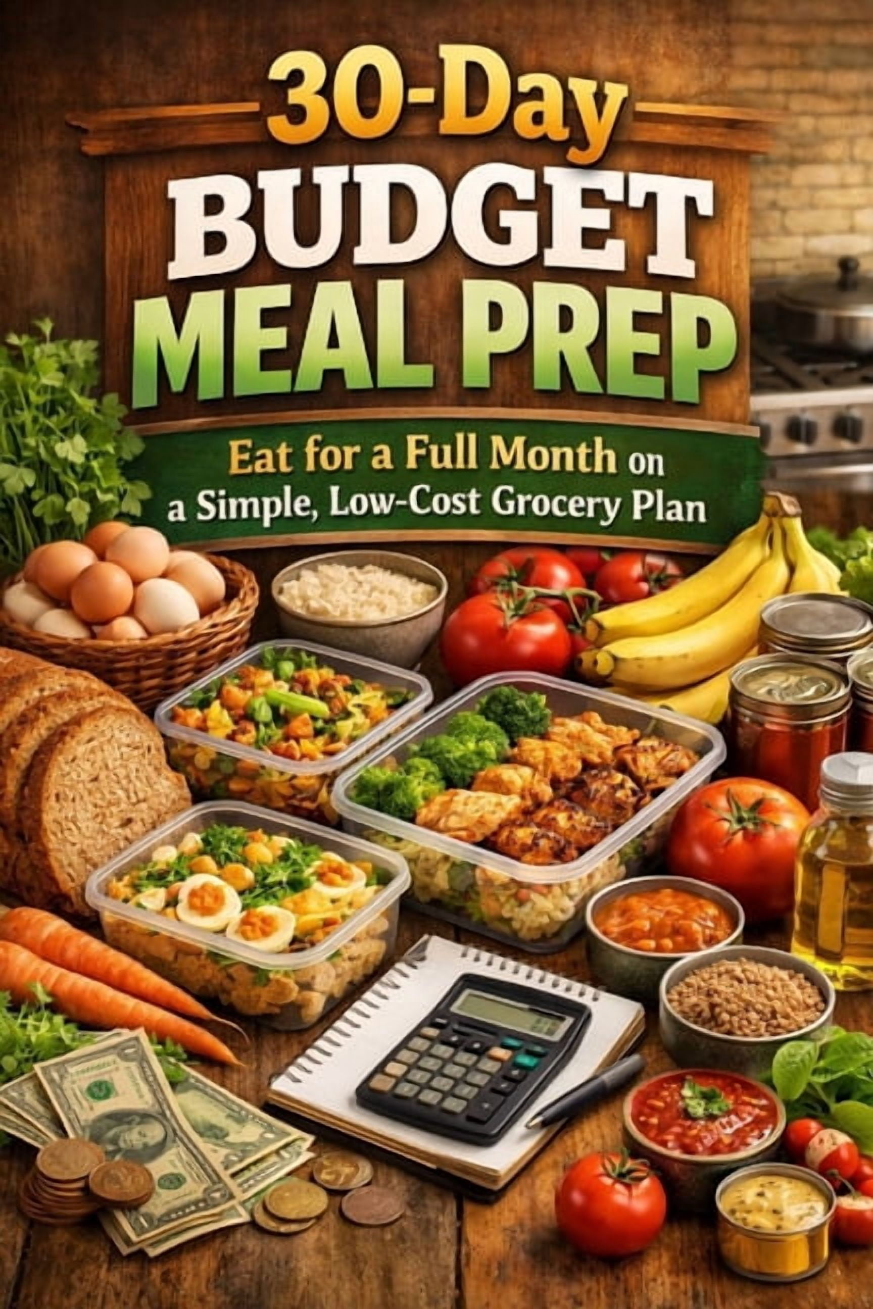 30-Day Budget Meal Prep: Eat for a Full Month on a Simple, Low-Cost Grocery Plan, (Paperback)