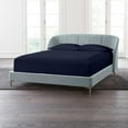 thumbnail image 1 of 30" Deep Pockets - Full-XL Fitted Sheet with 2 Pillowcases 1000-TC Egypt Cotton 3-PC Set - Navy Blue, 1 of 7