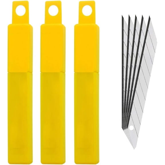 30 Degree Carbon Steel Snap-Off Spare Blades Auto Vinyl Cutting Knife Tint Film Hand Tools 30pcs of Pack