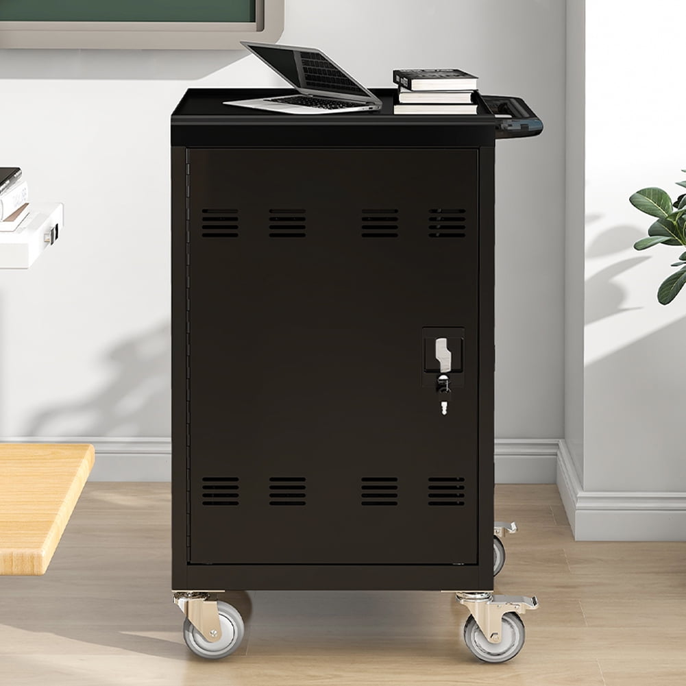 30Device Mobile Charging Cart, Steel Charging Cart with Lockable