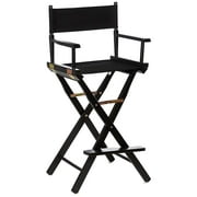 30" Director's Chair Black Frame-Black Canvas