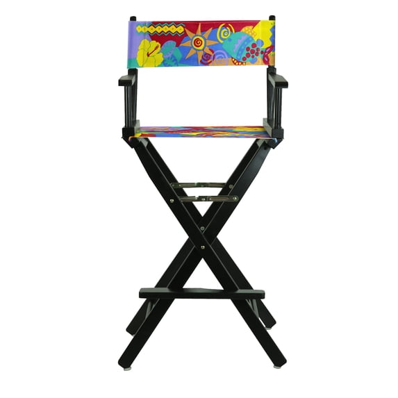 30" Director's Chair Black Frame-Calypso