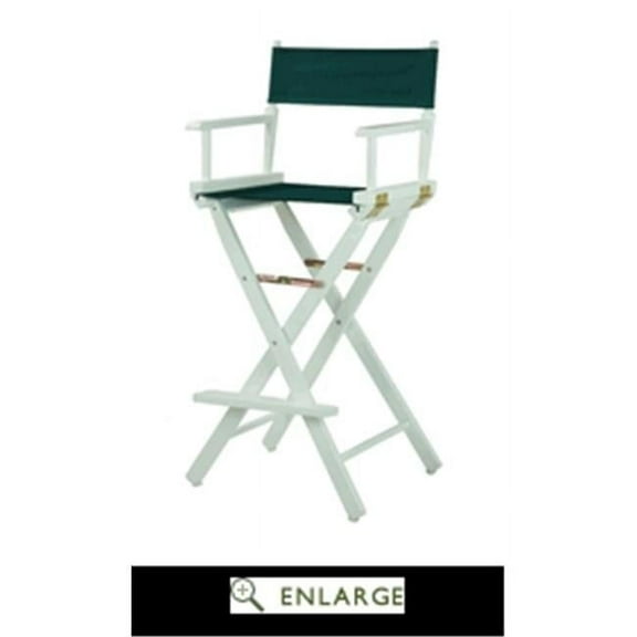 "30" Director's Chair Black Frame-Hunter Green Canvas"