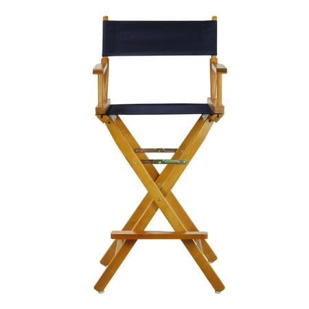 "30" Director's Chair Honey Oak Frame-Navy Blue Canvas"