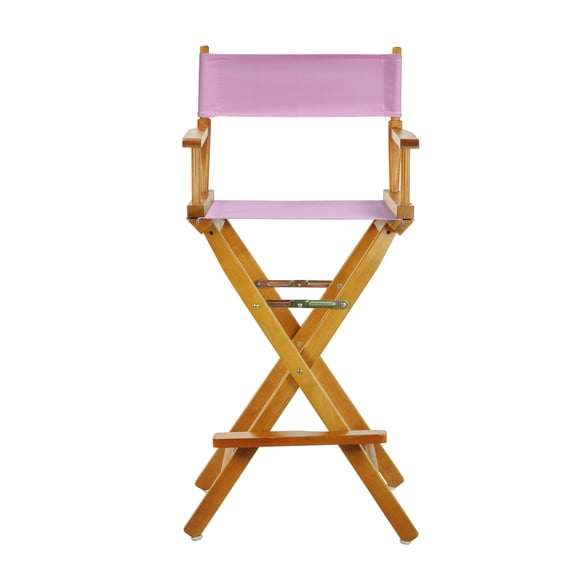 "30" Director's Chair Honey Oak Frame-Pink Canvas"