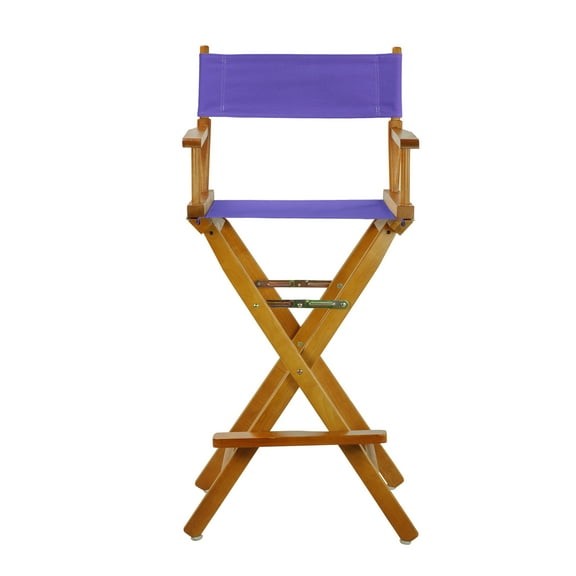 "30" Director's Chair Honey Oak Frame-Purple Canvas"