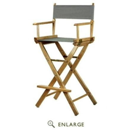 "30" Director's Chair Natural Frame-Gray Canvas"