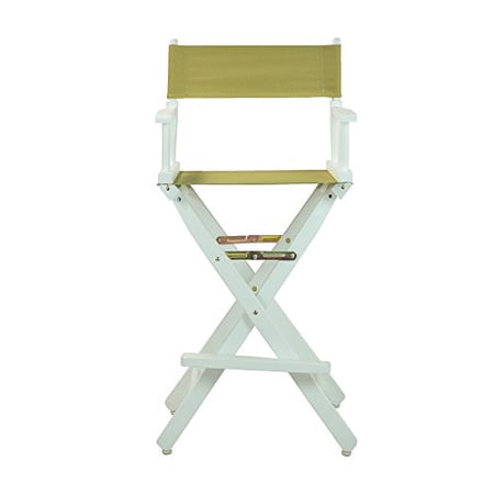 "30" Director's Chair White Frame-Olive Canvas"