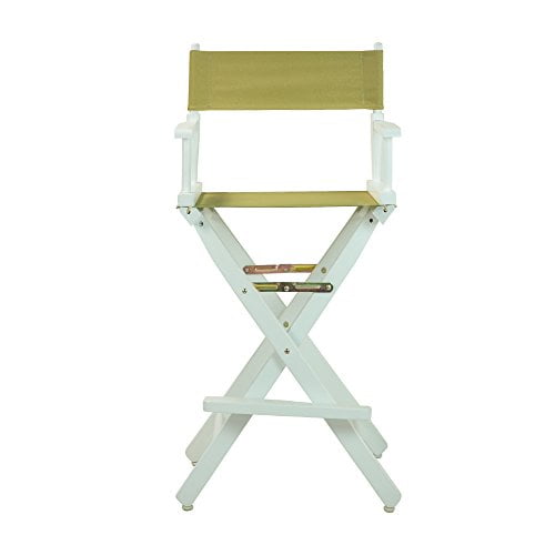 "30" Director's Chair White Frame-Olive Canvas"