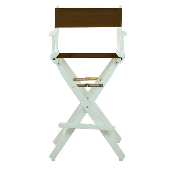 "30" Director's Chair White Frame-Turquoise Canvas"