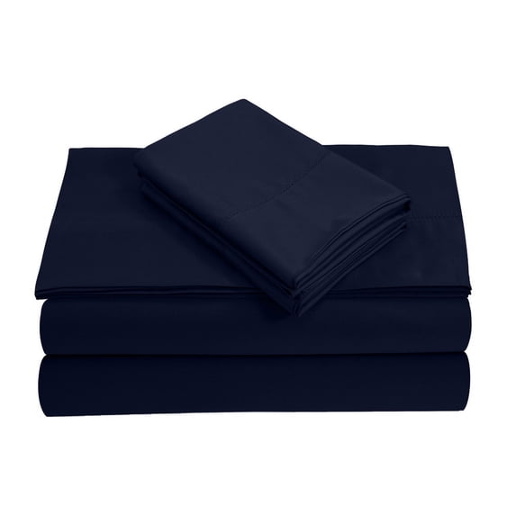 30" EXTRA DEEP POCKETS - 700-Thread Count 100% Egyptian Cotton RV King Sheet Set, 4PC (1 Flat, 1 Fitted, 2 Pillowcases) Long Staple Cotton, 700-TC Pure Cotton - RV King, Navy Blue