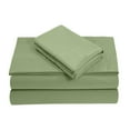 thumbnail image 1 of 30" EXTRA DEEP POCKETS - 700-Thread Count 100% Egyptian Cotton Short King Sheet Set, 4PC (1 Flat, 1 Fitted, 2 Pillowcases) Long Staple Cotton, 700-TC Pure Cotton - Sage, 1 of 7