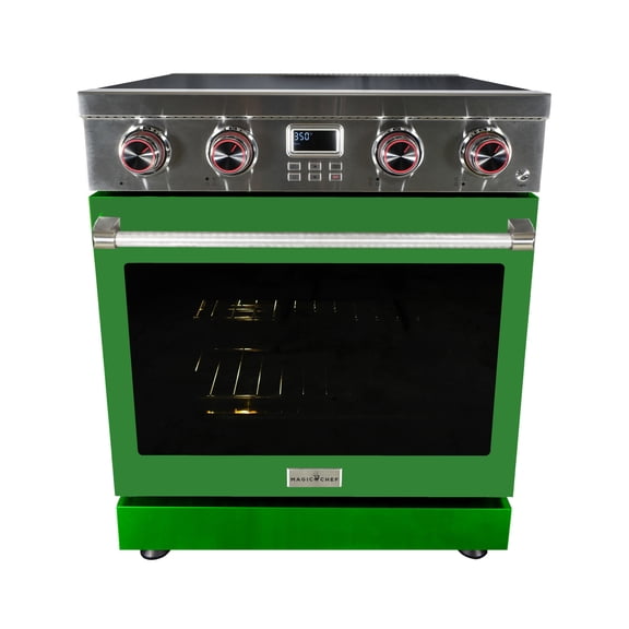 30" Electric Range w/ Green Door