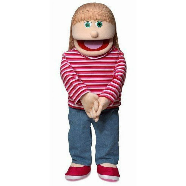 Marioneta Emily De Cuerpo Entero – Títere De 65 Cm Con Boca Móvil Y Barra De Brazo, Ropa De Talla 18 Meses Incluida, Para Adultos Y Niños