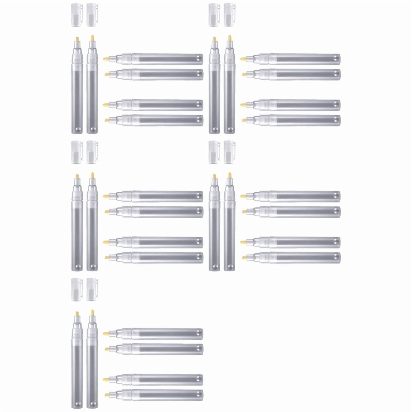 30 Empty Fillable Blank Paint Pen Markers Refillable Paint Pen Fine Tip Graffiti Markers Acrylic Markers