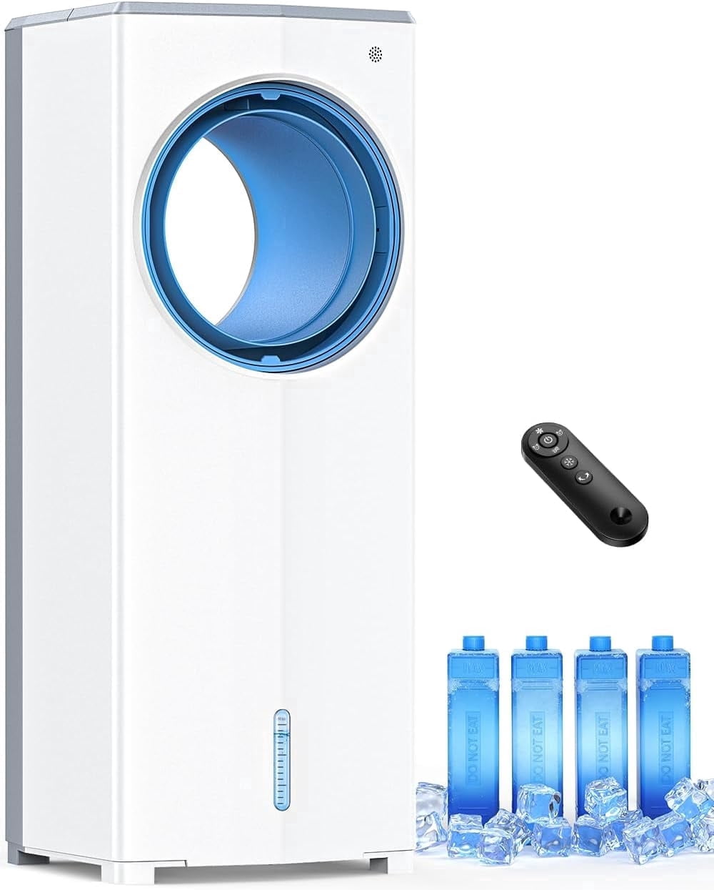 30" Evaporative Air Cooler w/Dual Tanks for 24H Cooling, 4 Modes & 3 Speeds, 28FT Remote&Timer, 360° Rotation Swamp Cooler Air Conditioner for Bedroom