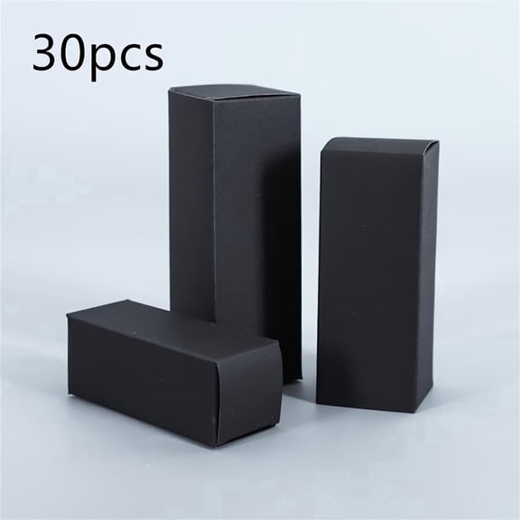 30 Exquisite Paper Gift Boxes - Elegant Brown, Black, and White for Lipstick, Perfume, Jewelry, and DIY Projects