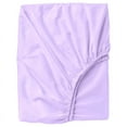 thumbnail image 1 of 30" Extra Deep Pockets Fitted Sheet Only - Short Queen Size, Lilac Color 300-Thread-Count Egyptian Cotton 1-PC Bottom Fitted Sheet, 1 of 7