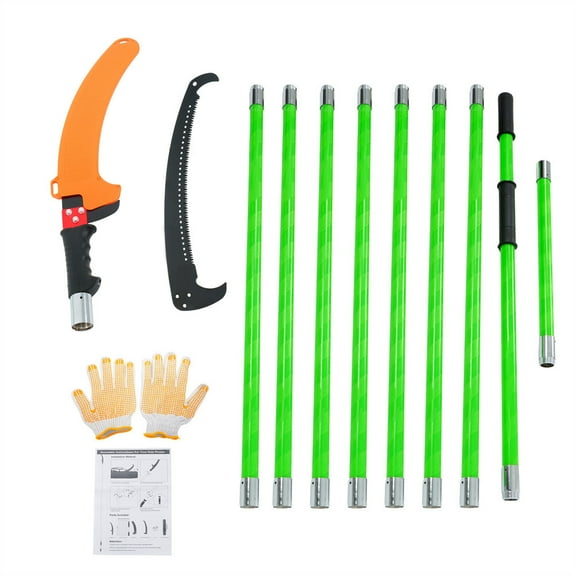 30 FT Trimmer Tree Branch Garden Tools Loppers Hand Pole Saws Extendable Height