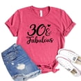 thumbnail image 1 of 30 & Fabulous T-shirt Mama B'day Tee Since 1991 Shirts Birthday Tshirt Women's Celebration Gift 30 Years Old Shirt, 1 of 3