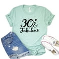 thumbnail image 1 of 30 & Fabulous T-shirt Mama B'day Tee Since 1991 Shirts Birthday Tshirt Women's Celebration Gift 30 Years Old Shirt, 1 of 3
