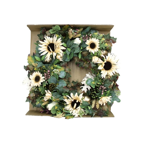 30" Fall Harvest Wreath Neutral