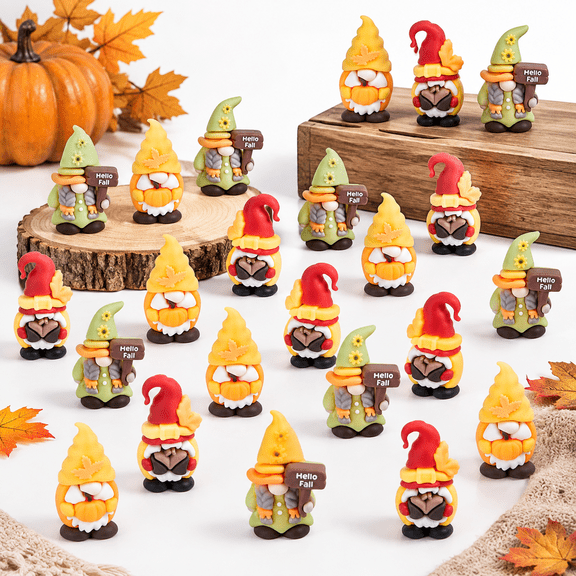 30 Fall Mini Figurines Thanksgiving Miniature Ornaments