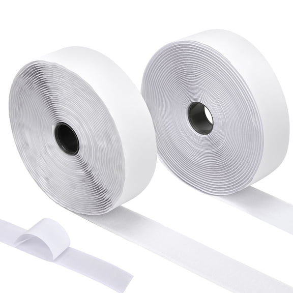 30 Feet x 1.5 Inch Hook and Loop Tape - Nylon Heavy Duty Sticky Interlocking Tape with Adhesive for Home Outdoor