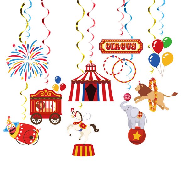 30 Festival Swirling Hanging Decorations Carnivals Theme Party Paper Crafts