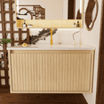 thumbnail image 1 of 30" Floating Bathroom Vanity with Sink, Wall-Mounted Bathroom Cabinet with 1 Large Storage Drawer, Soft-Close Design, Pre-Assembled with Integrated Ceramic Basin, Natural, 1 of 8