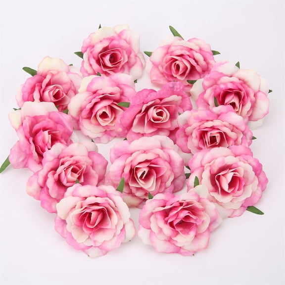 30*Flower Clearance! Nomeni 30Pc Rose Artificial Flower Single Head Silk Cloth Small Rose Artificial Flower, Fake Flowers Promotion Sale! Pink