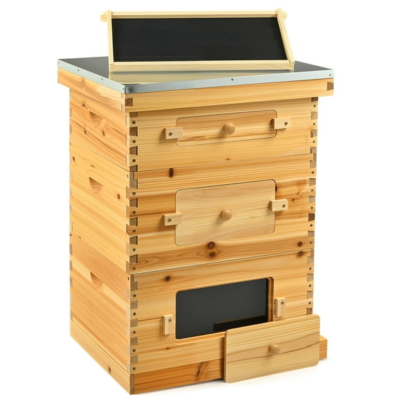 30 Frame Bee Hive Box Kit Beeswax Coated Langstroth Beehive Kit for Beekeeping