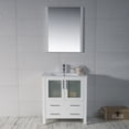 thumbnail image 1 of 30" Freestanding Bathroom Vanity & Ceramic Sink & Mirror - Glossy White, 1 of 7