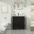 thumbnail image 1 of 30" Freestanding Bathroom Vanity with Ceramic Sink Top, Faucet, Classic Tapered legs, 1 of 9