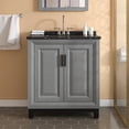 thumbnail image 1 of 30" Freestanding Vanity with Marble Top and Storage Cabinet - Gray, 1 of 9